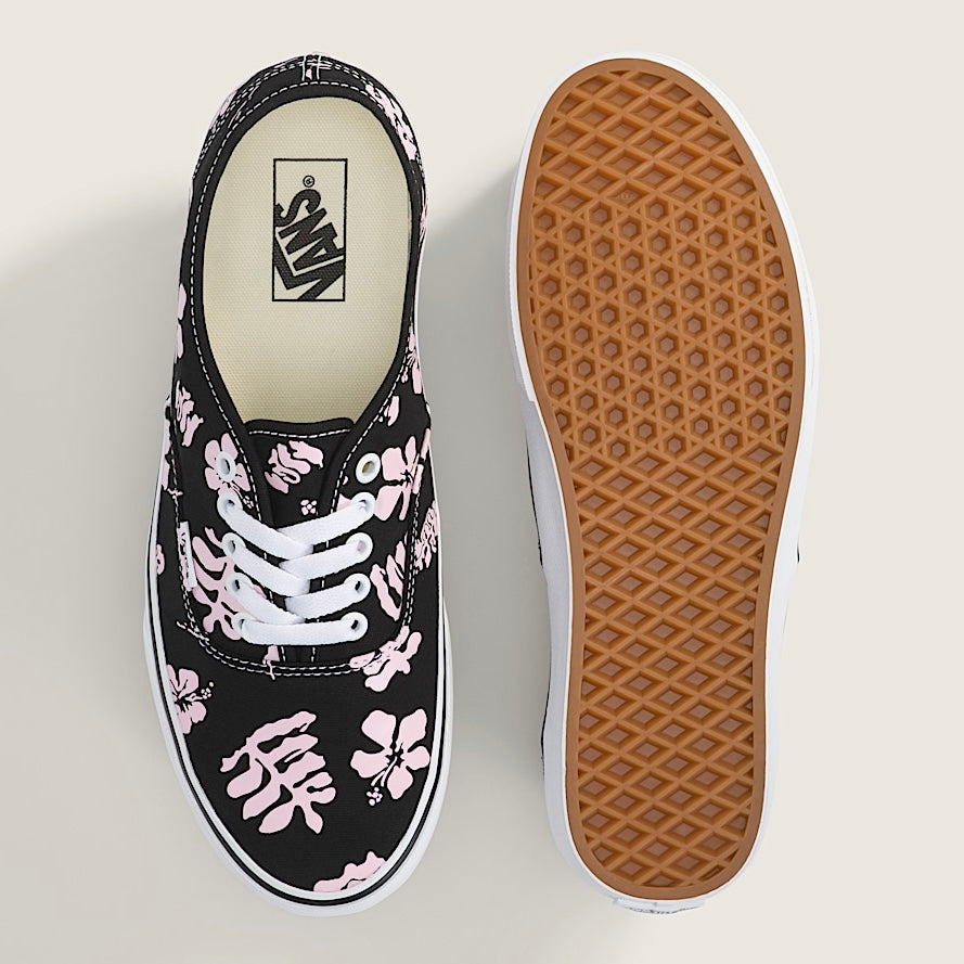 *New* Vans Authentic Archive Floral Print Shoe - Size 7M.8.5W - Black/Pink - VN000Z75B9P