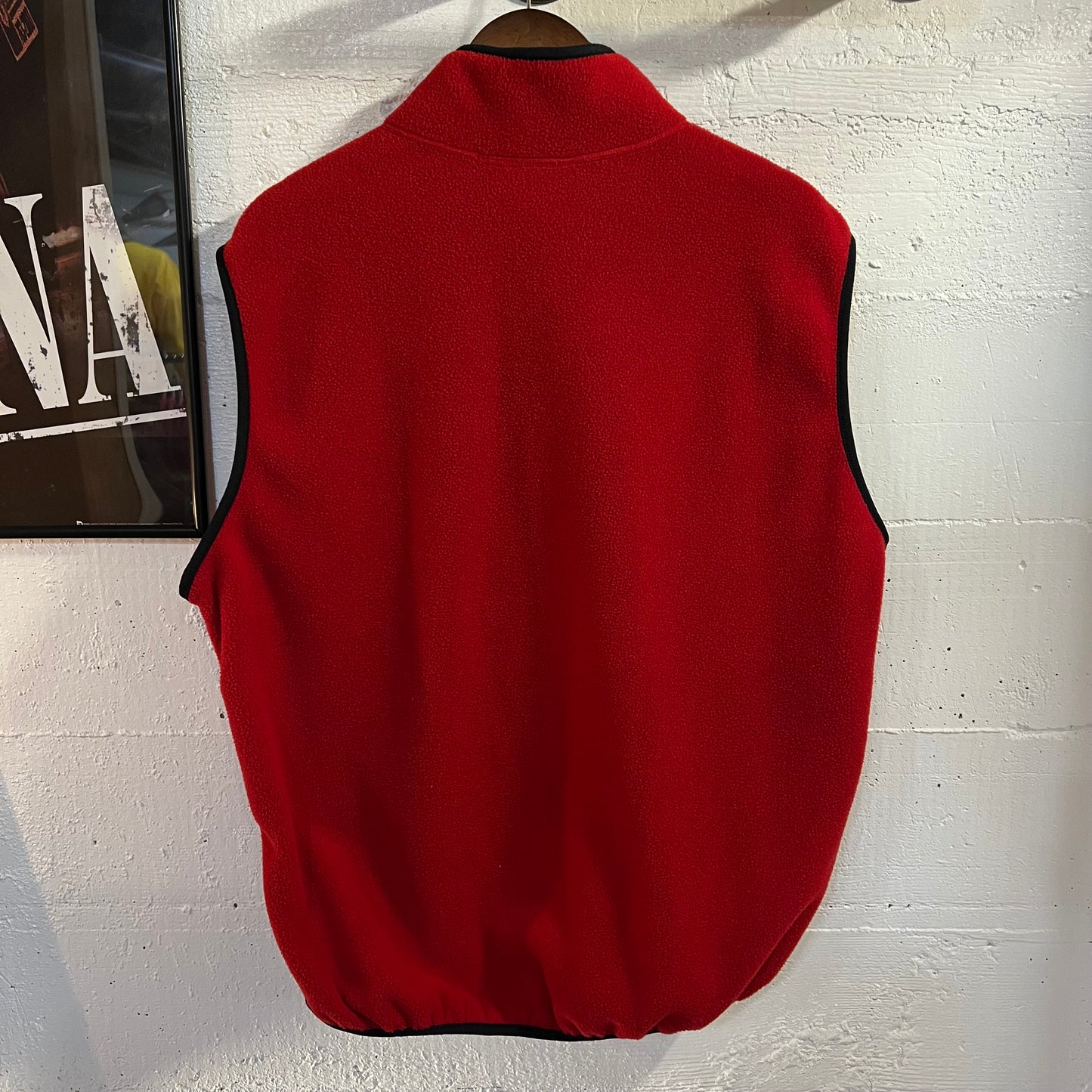 Vintage 90’s Embroidered REI Full Zip Fleece Vest - Size XL - Made In USA - Red/Black
