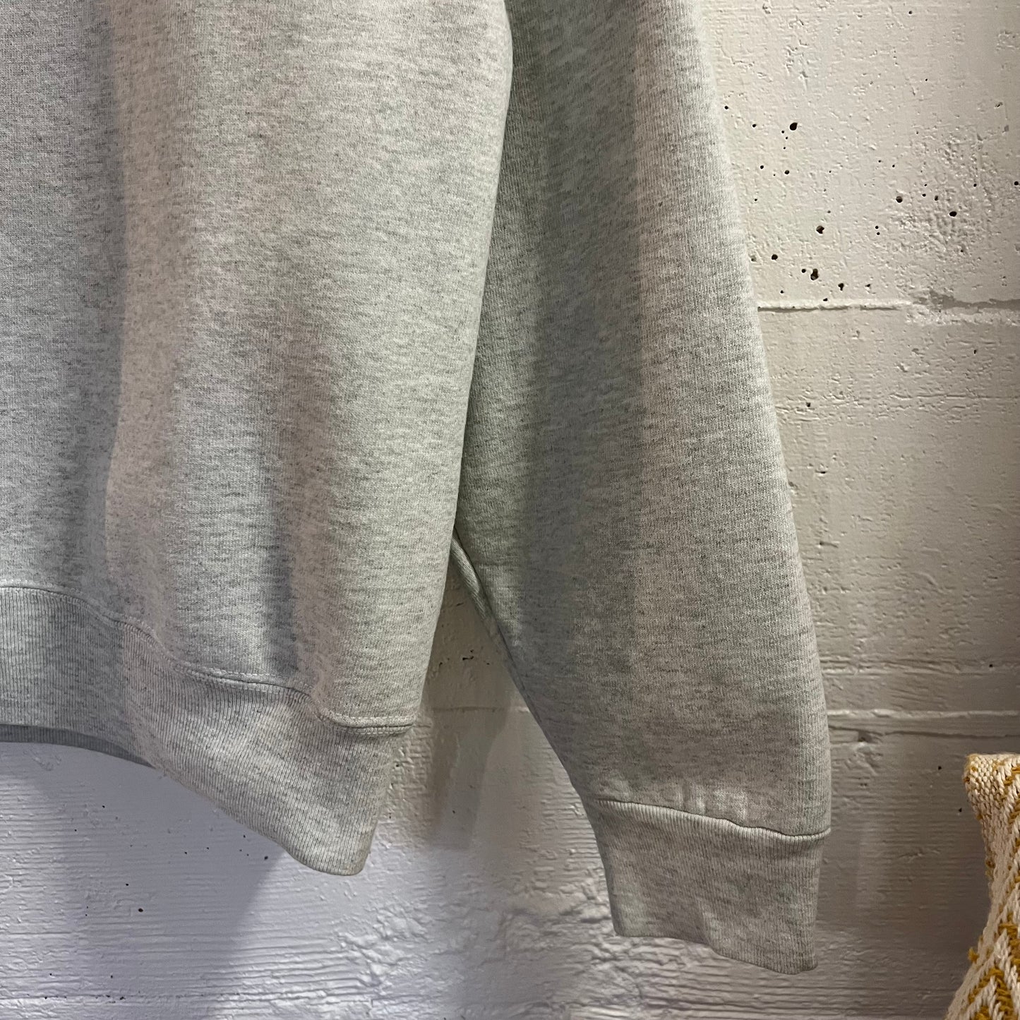 Vintage 90’s Paisley Raw-Edge Appliqué Stitch Hoboken Crewneck Sweatshirt - Size Medium - Made In USA - Heather Grey/Multi