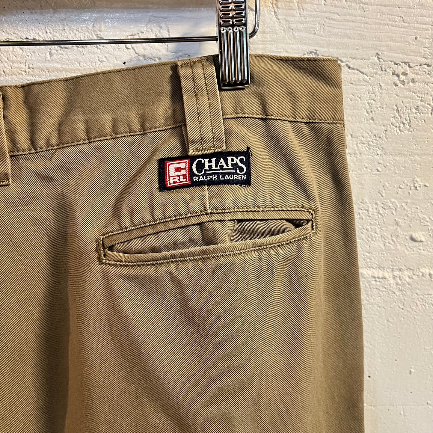 Vintage 90's Chaps Ralph Lauren Wide Leg Cargo Pants - Size 34/30 - Olive Drab