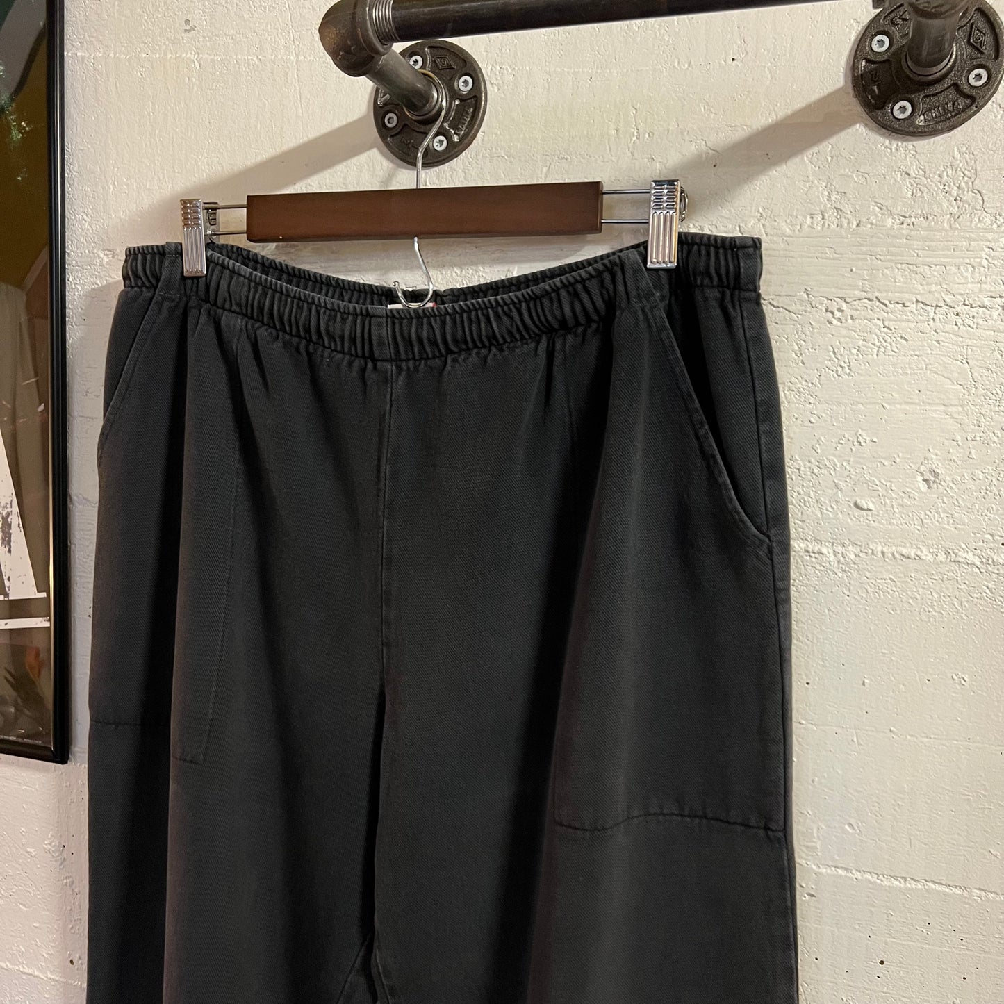 Vintage 90’s WEK Faded Baggy Sweatpants - Size Medium - Made In USA - Black