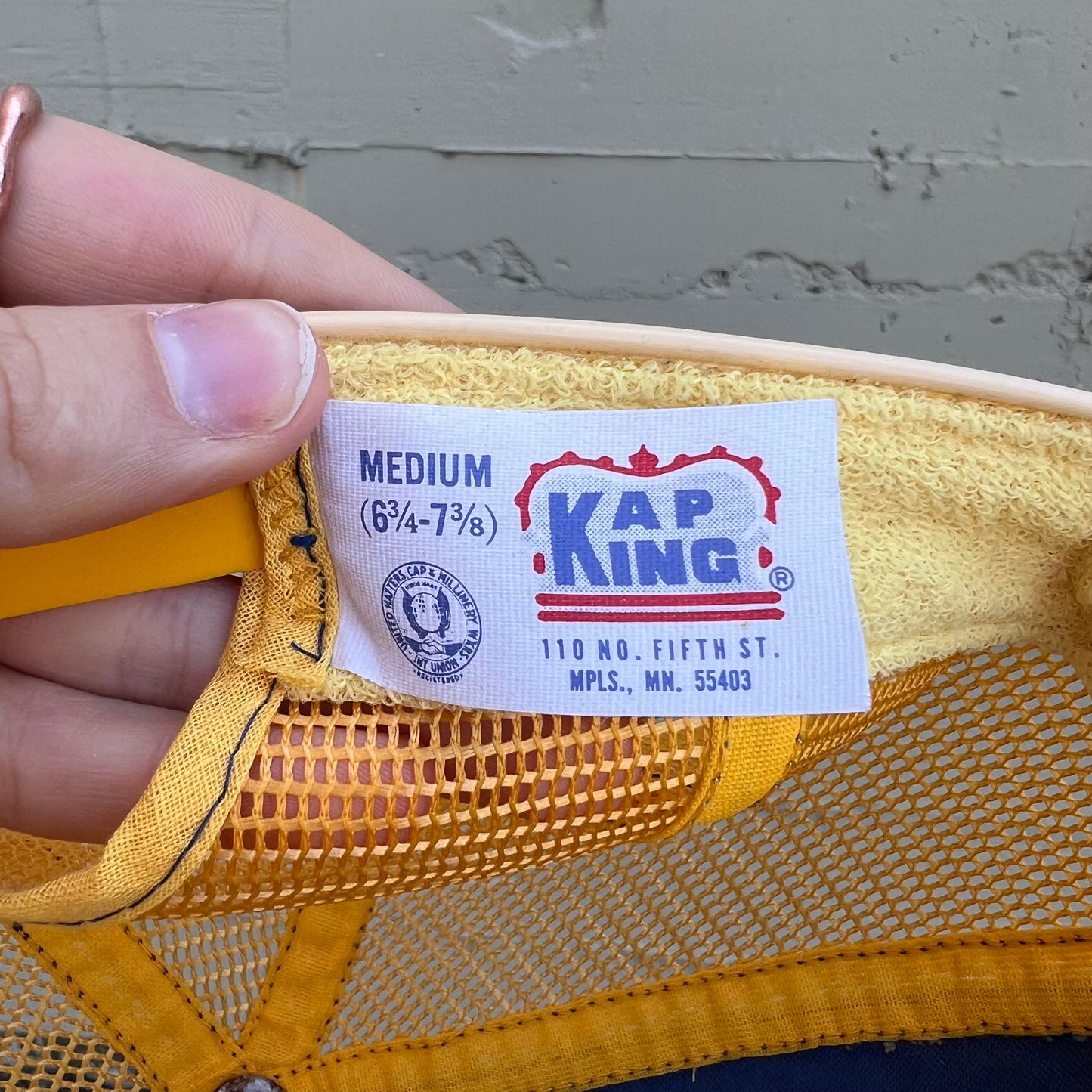 Vintage 1970's 2-Tone NC+ Union Made Mesh Trucker Cap - O/S - Made In USA