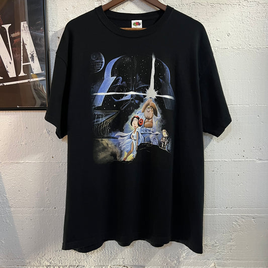 Vintage 2000's Family Guy 'Star Wars' Parody T-Shirt - Size XL - Black