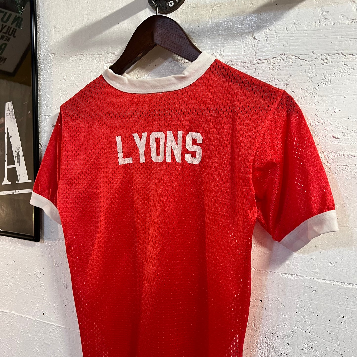 Vintage 70’s/80’s Seaside Frosh Mesh Volleyball Jersey - Size Small - Red/White