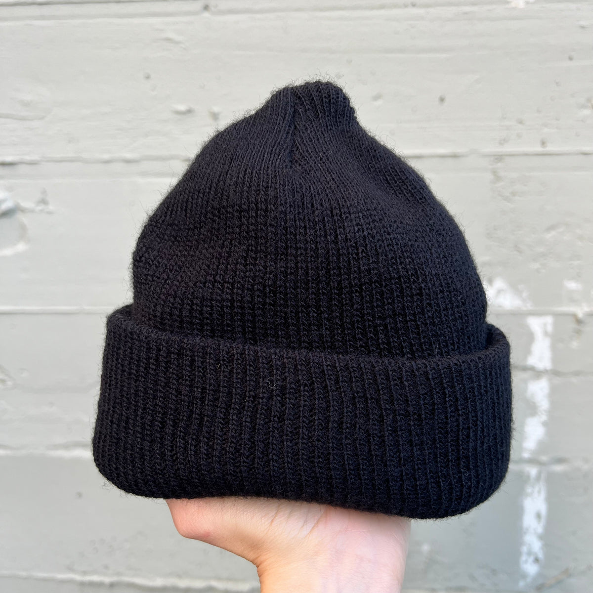 Vintage Surplus Military Style Wool Watch Cap Beanie - O/S - Made In USA - Black - 100% Wool