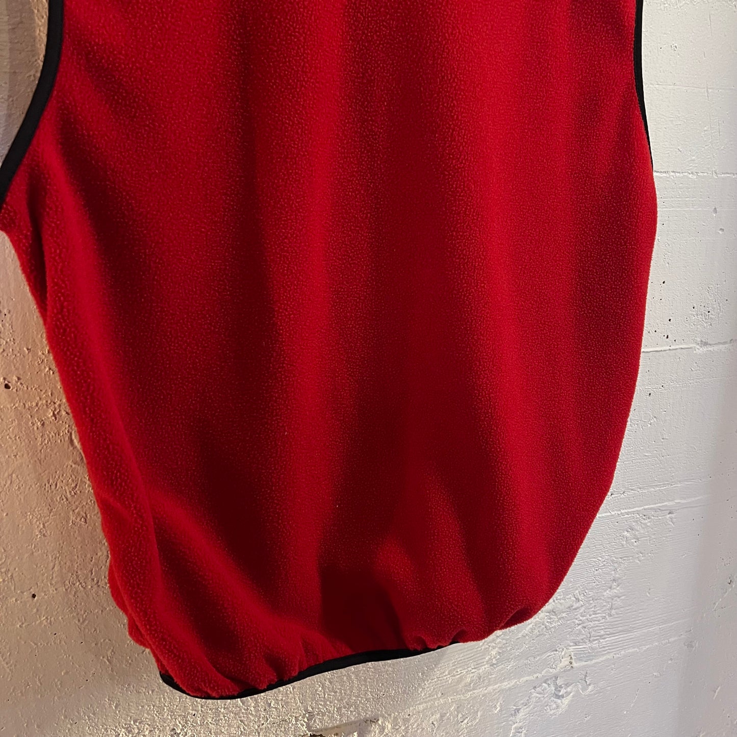 Vintage 90’s Embroidered REI Full Zip Fleece Vest - Size XL - Made In USA - Red/Black