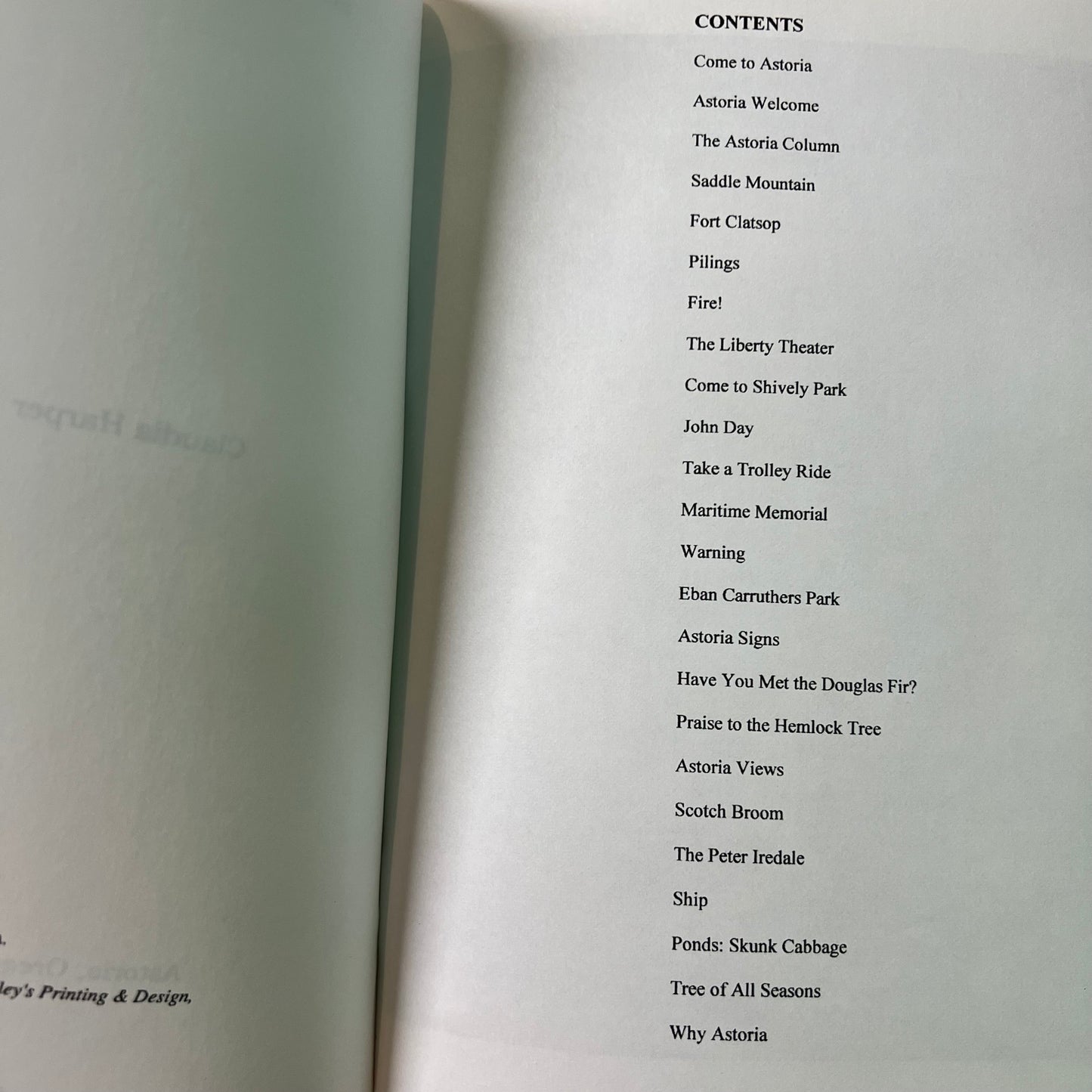 Vintage 2001 Tour Astoria 'Sites And Insights' Book By Claudia Harper