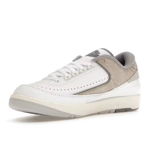 Nike x Air Jordan 2 Retro Low “Python” - Size 9M/10W - White/Sanddrift/Neutral Grey/Cement Grey