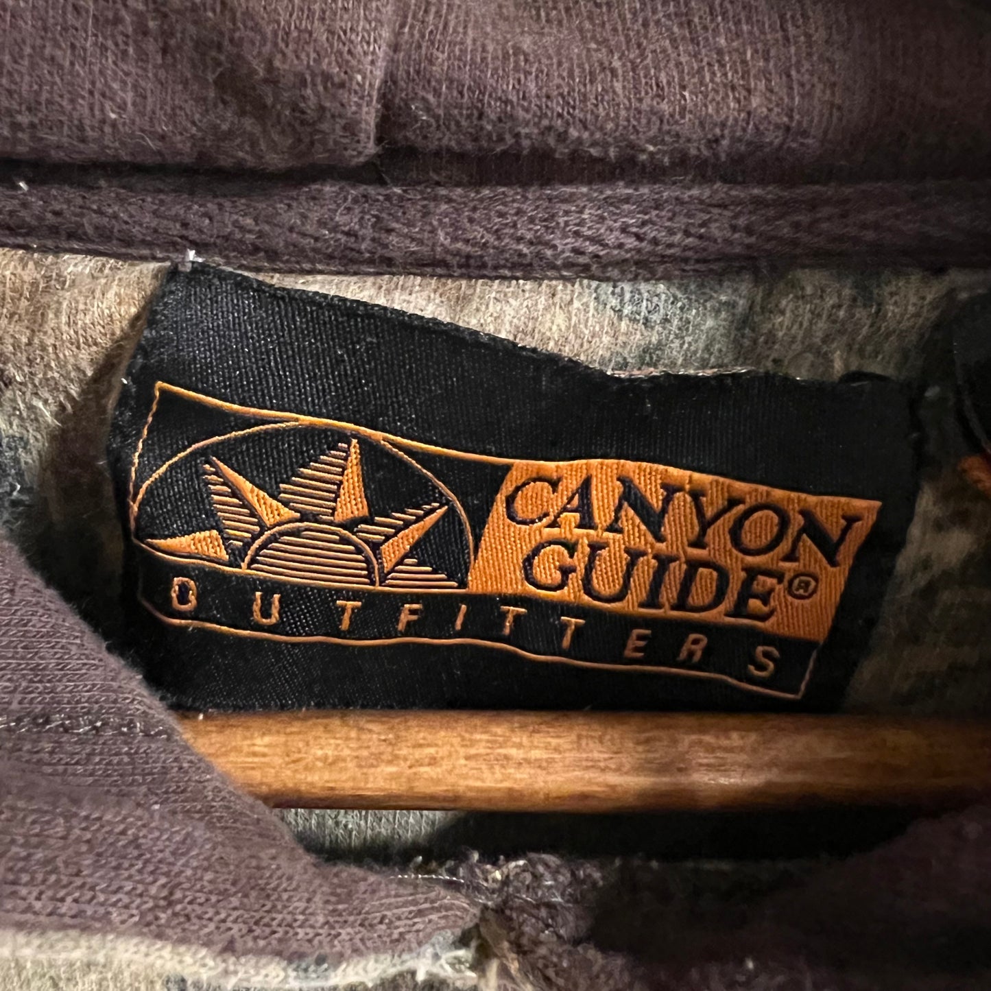 Vintage Y2K Canyon Guide Outfitters Real Tree Camo Hoodie Sweatshirt - Size XL - Earth Toned