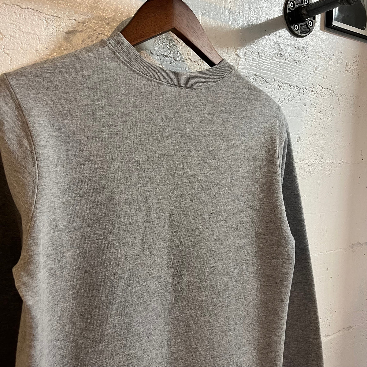 Vintage 90’s Ralph Lauren Polo Jeans Co. Crewneck Sweatshirt - Size Youth Small - Made In USA - Heather Grey/Black