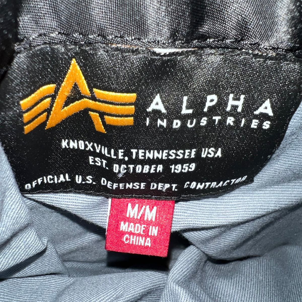 Alpha Industries L-2B MOD GEN II BOMBER JACKET Bomber Flight Jacket - Size Medium - Black/Gray