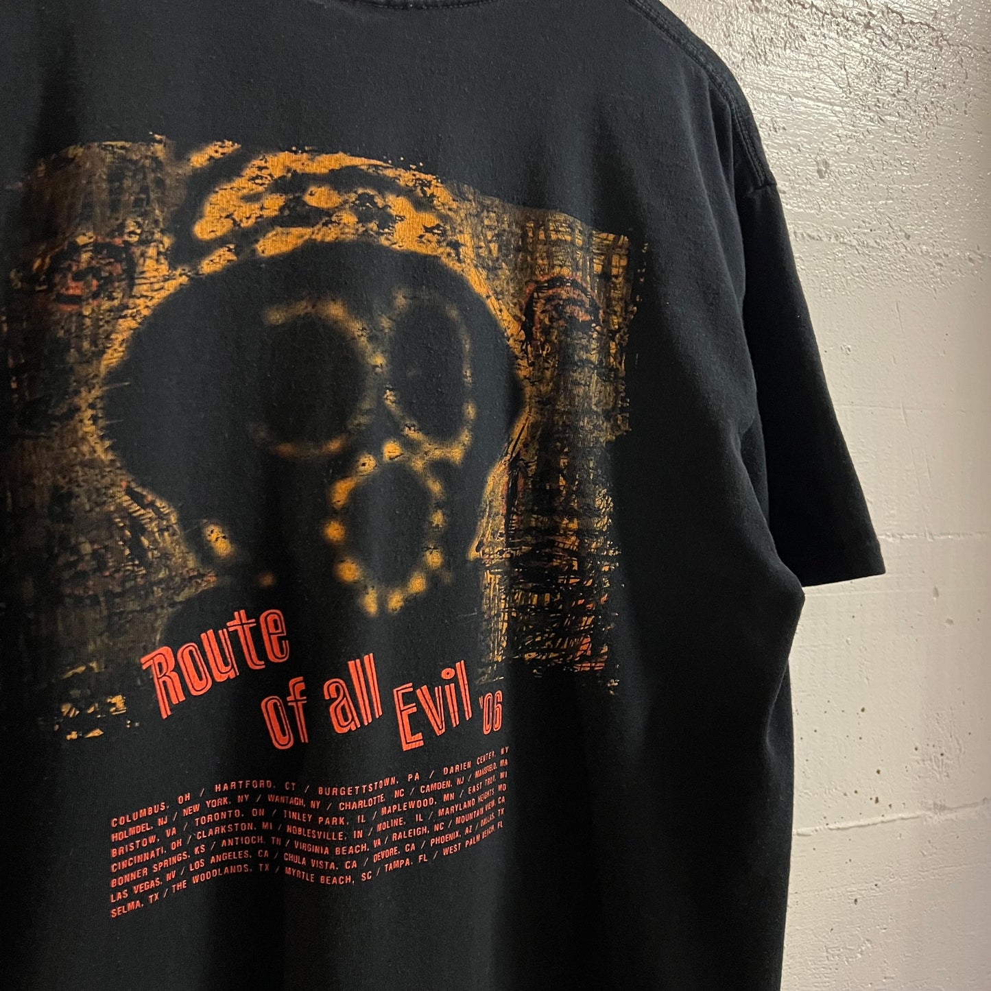 Vintage 2006 Motley Crüe 'Route Of All Evil' Tour Graphic T-Shirt - Size Large - Black - 100% Cotton