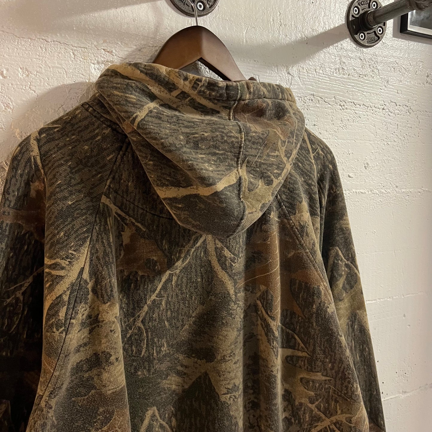 Vintage Y2K Canyon Guide Outfitters Real Tree Camo Hoodie Sweatshirt - Size XL - Earth Toned
