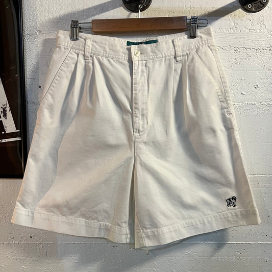 Vintage Embroidered Big Dogs Bermuda Shorts - Size 10 - White