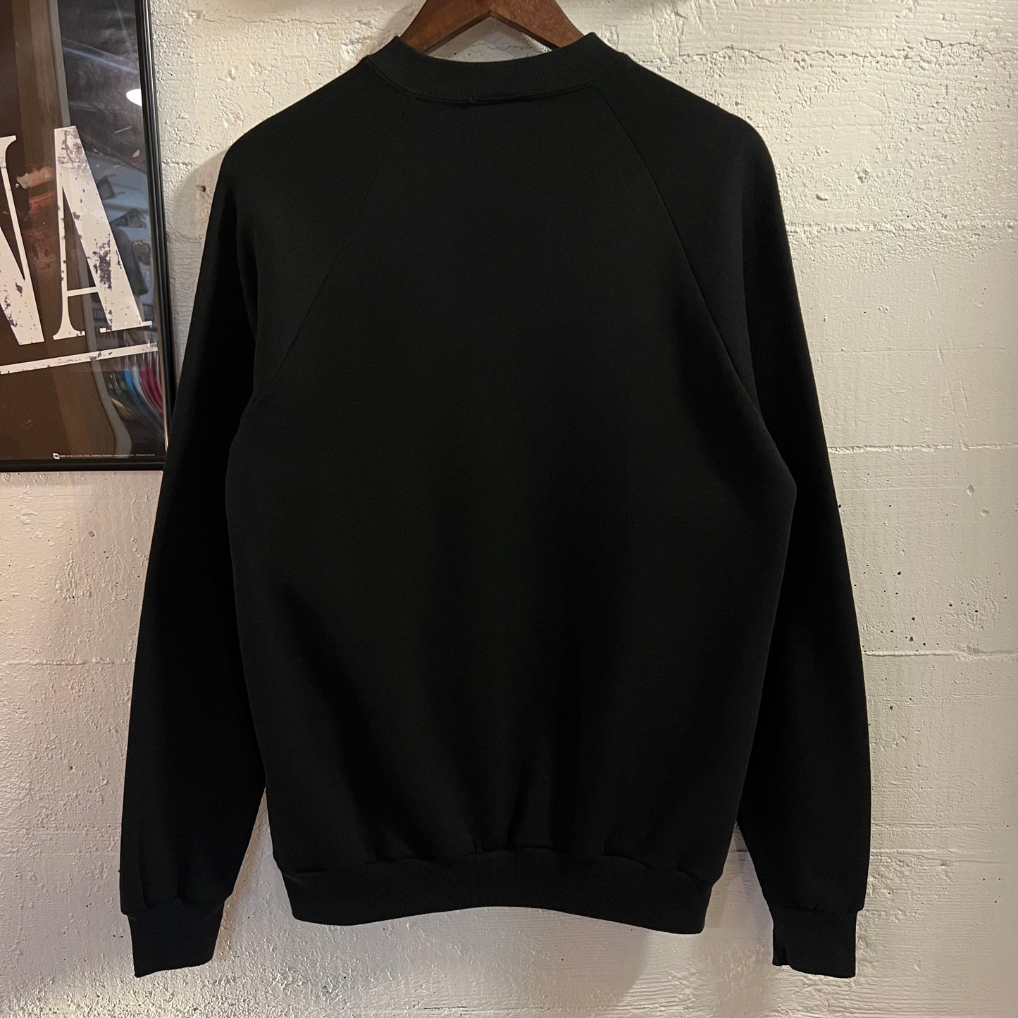Vintage 80’s/90’s Long Beach, WA State Kite Festival Raglan Sleeve Crewneck Sweatshirt - Size Large - Made In USA - Black/White/Multi
