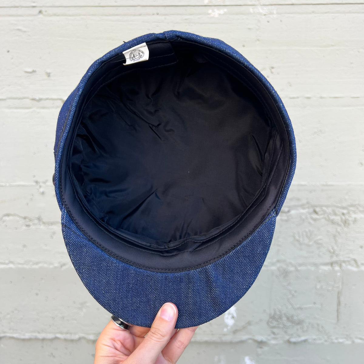 True Vintage 1960's Denim Greek Fisherman Cap - Medium - Union Made In USA - Dark Indigo