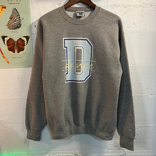 Vintage 90's Lee Dance Grey Crewneck Sweatshirt - Size Large - Made In USA