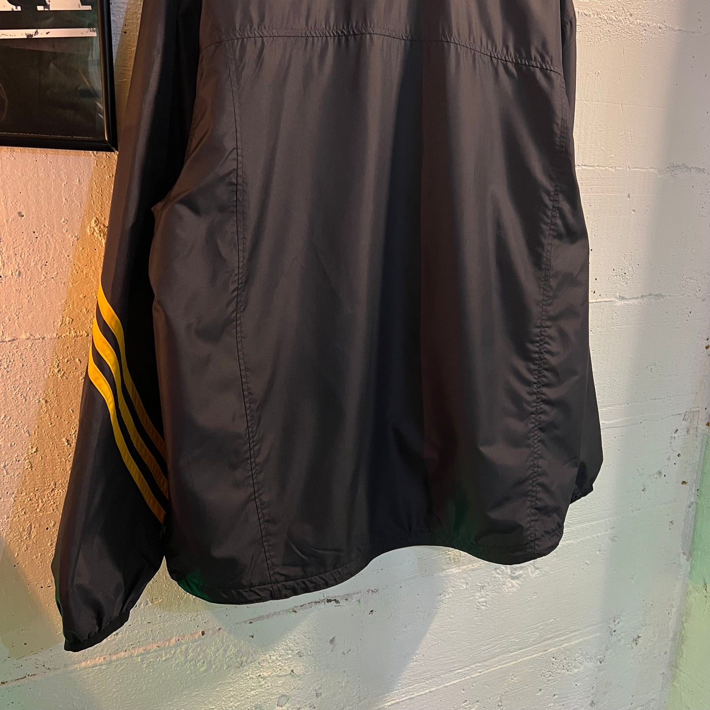 Vintage 2003 Adidas Embroidered Full Zip Windbreaker Jacket - Size Large - Navy/Yellow