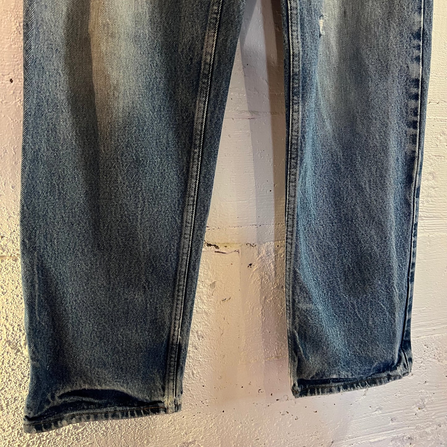 Vintage 90's Prison Blues Faded Straight Leg Denim Jeans - Size 34" - Made In USA - 100% Cotton
