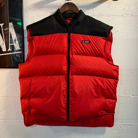 Vintage 90's Gerry Down Colorblocked Puffer Vest - Size Large - Red/Black