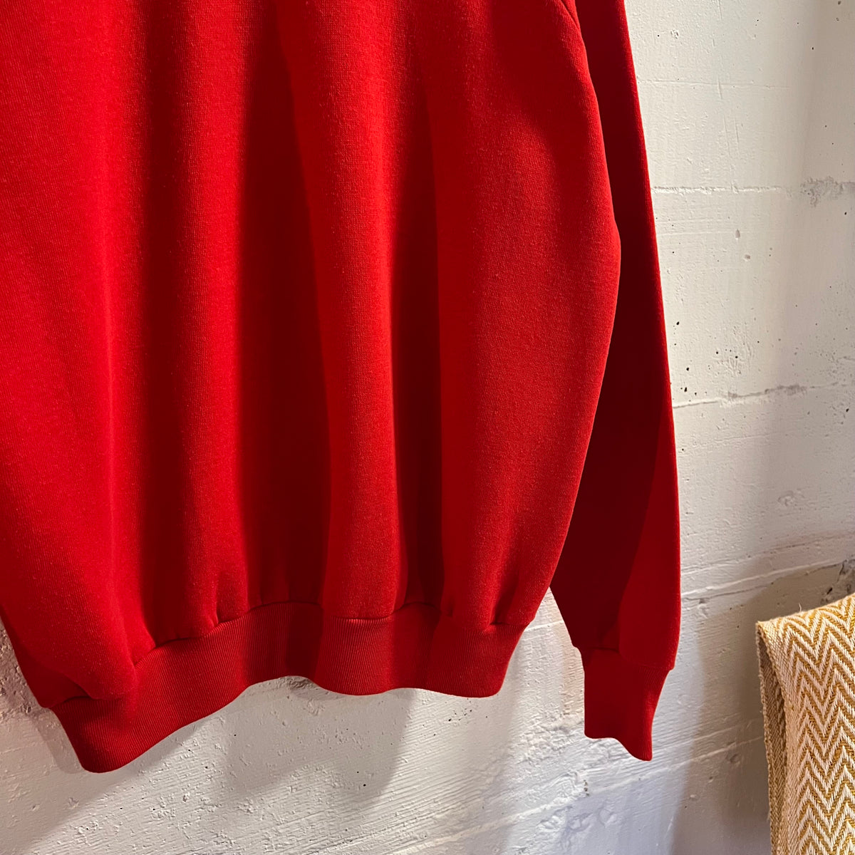 Vintage 80’s Healthknit Princeton Tigers Raglan Sleeve Crewneck Sweatshirt - Size XL - Made In USA - Red/Black/White