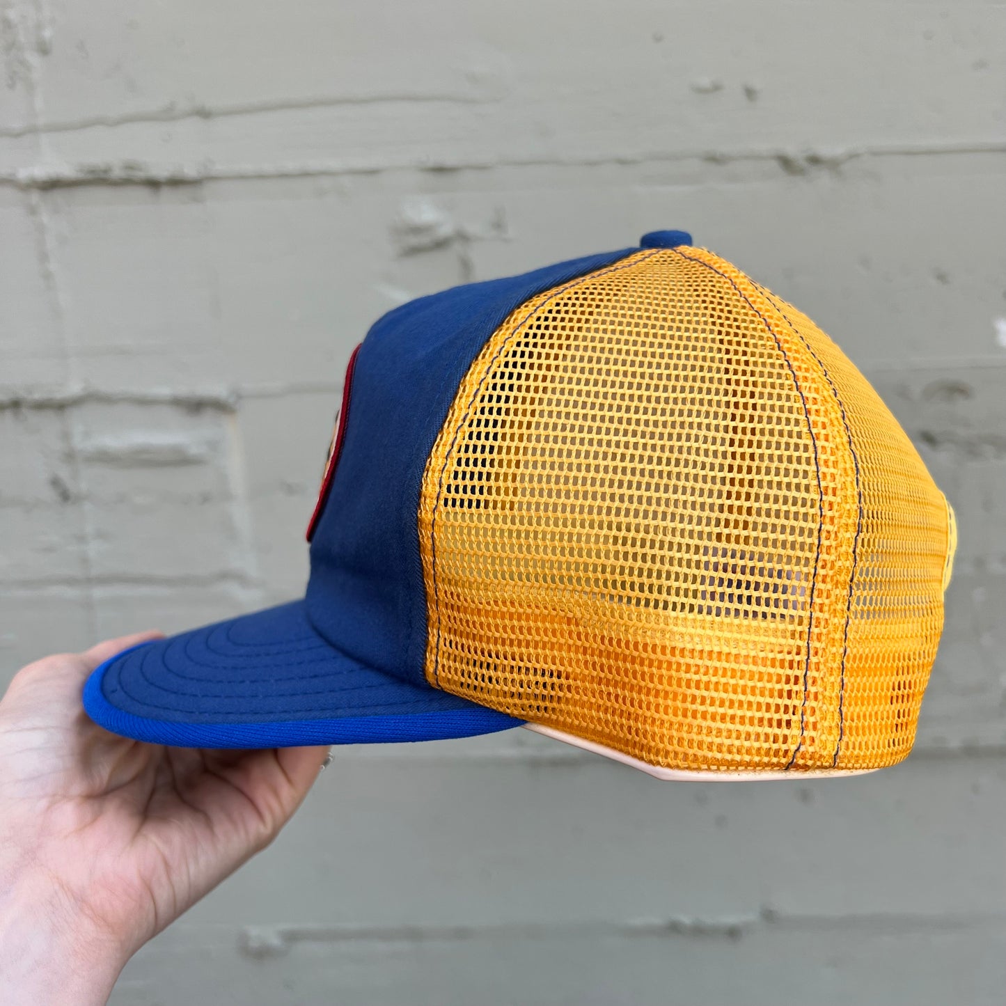 Vintage 1970's 2-Tone NC+ Union Made Mesh Trucker Cap - O/S - Made In USA