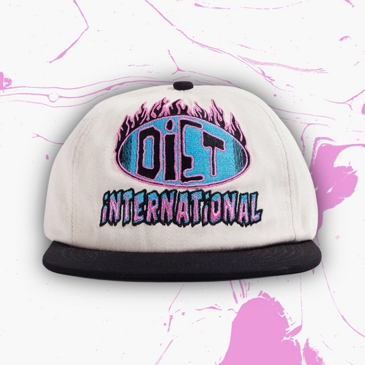 *New* Diet Starts Monday 'DSM' 'Intl Flame' Snapback Hat - O/S - Natural/Black