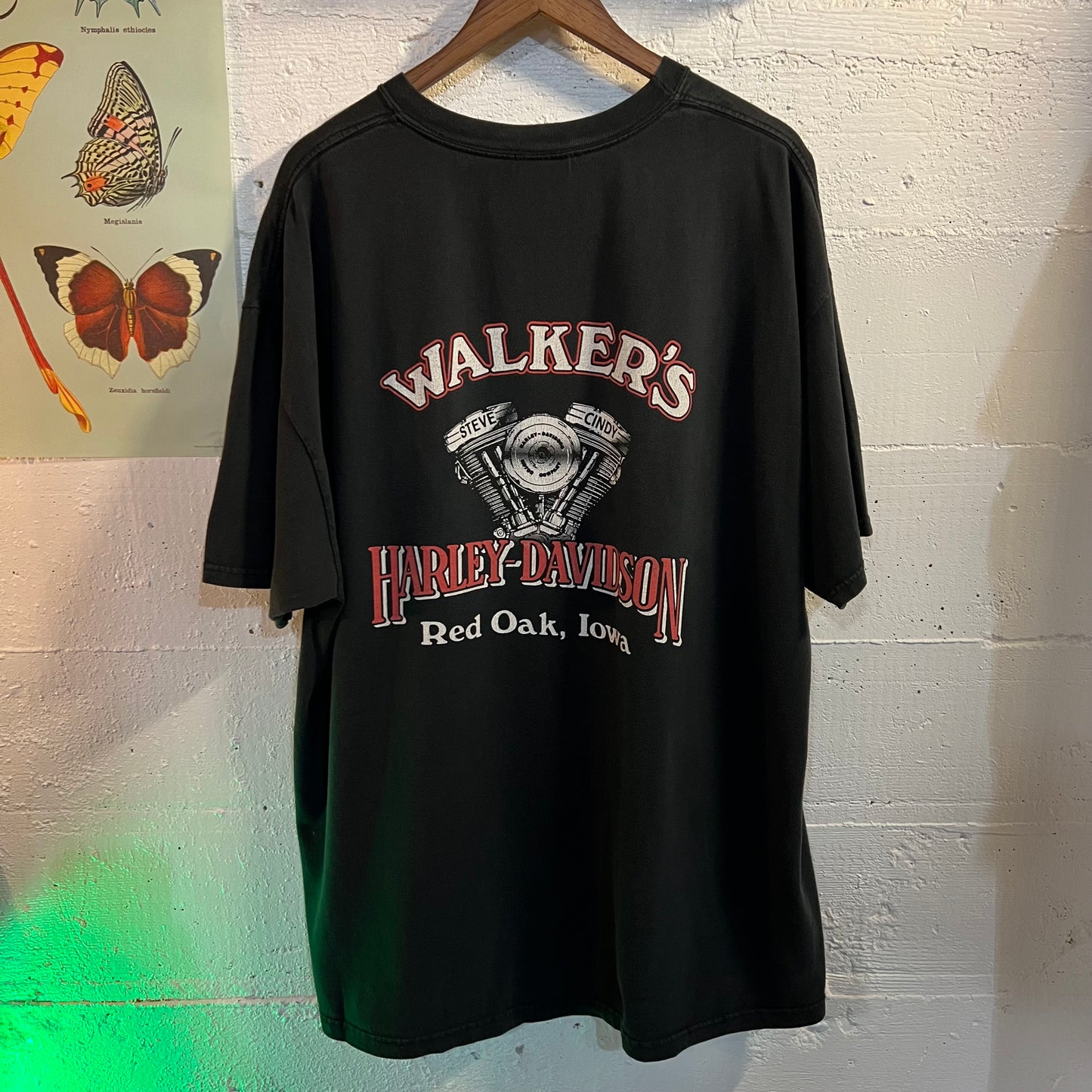 Vintage Y2K Harley Davidson Wolf T-Shirt - Size 2XL - Made In USA - Walker, IA