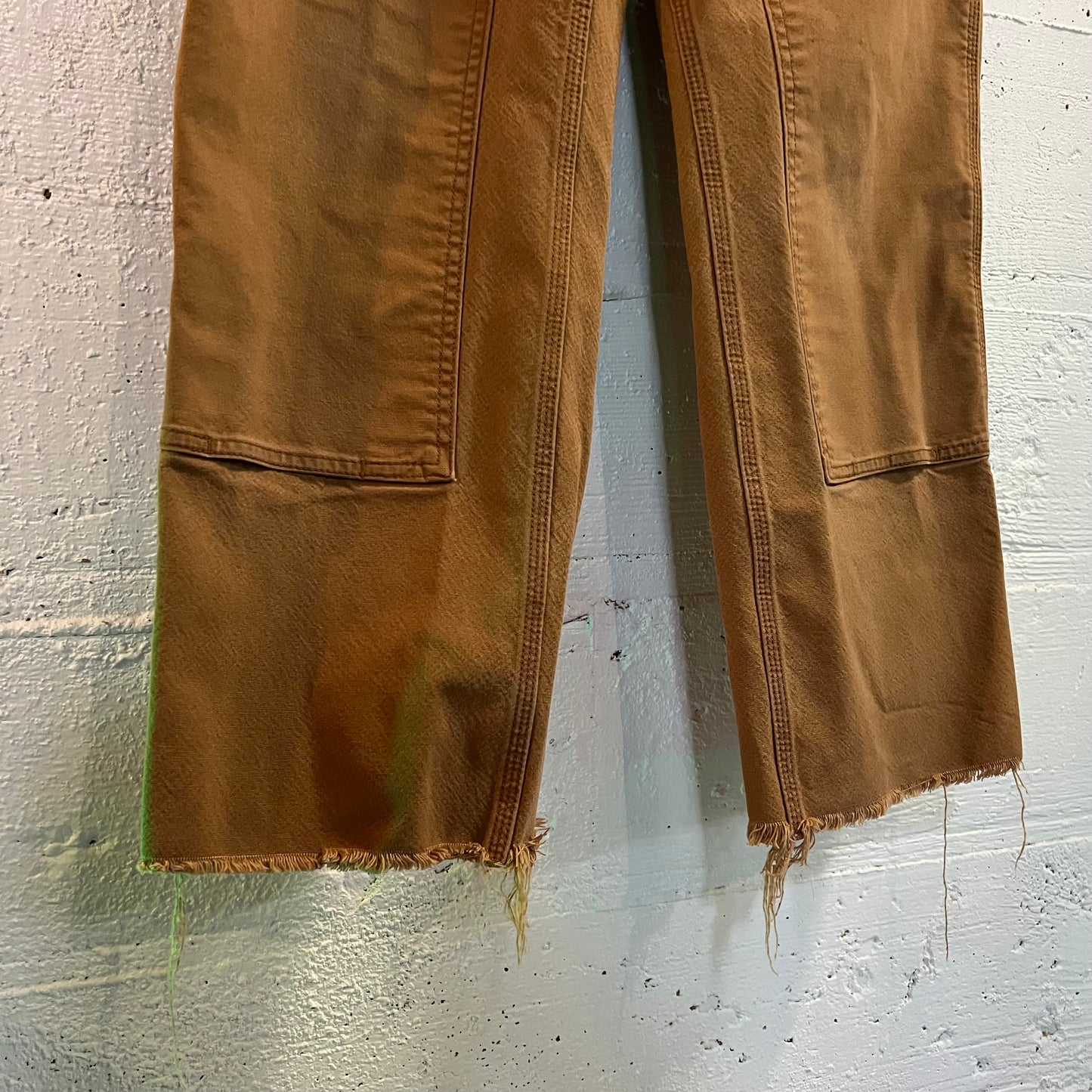 Carhartt Double Knee Duck Relaxed Fit Pants - Size 32" x 34" - Cropped - Brown