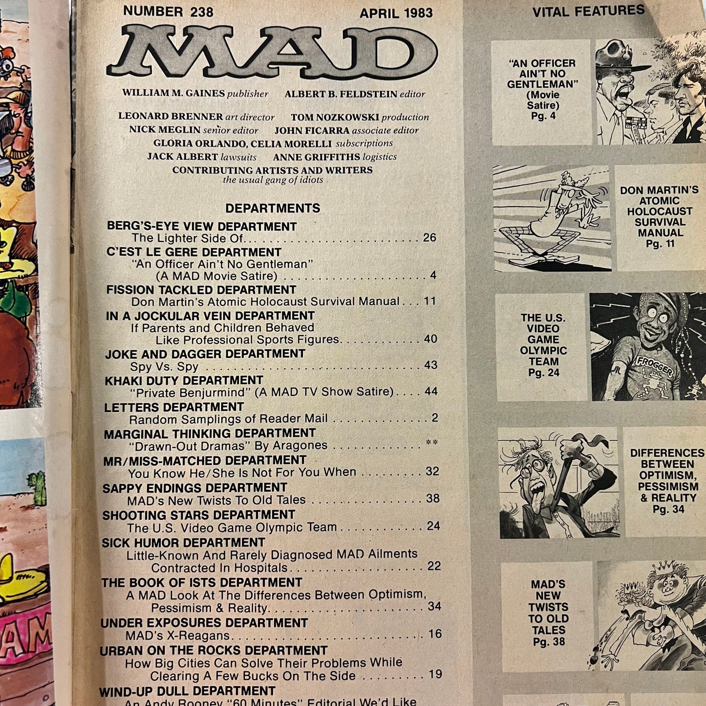 Vintage 1983 MAD Magazine 'No. 238 - Salutes Charles Darwin's Birthday'