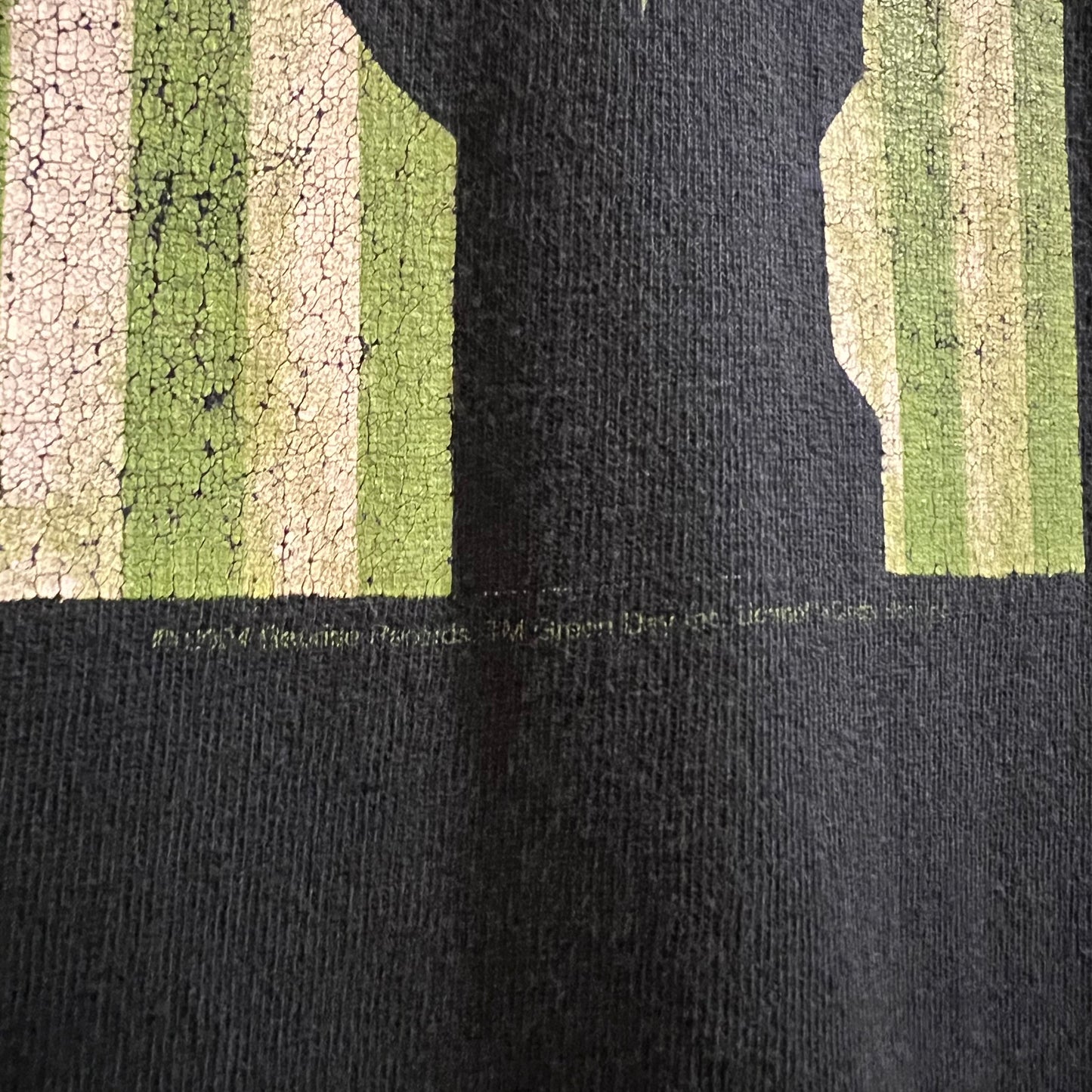 Vintage 2004 Green Day American Idiot Graphic T-Shirt - Size Large - Black/White/Green