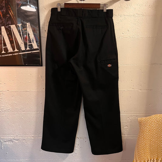 Vintage 2000's Dickies 85283 Loose Double Knee Work Pant - Size 30" x 29" - Black - Cotton/Poly Blend