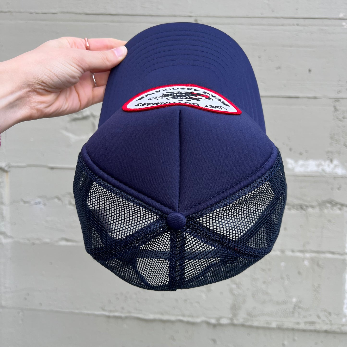 Vintage Lost Dutchman's Mining Association Mesh Trucker Hat - One Size Fits All - Navy/White/Red/Black