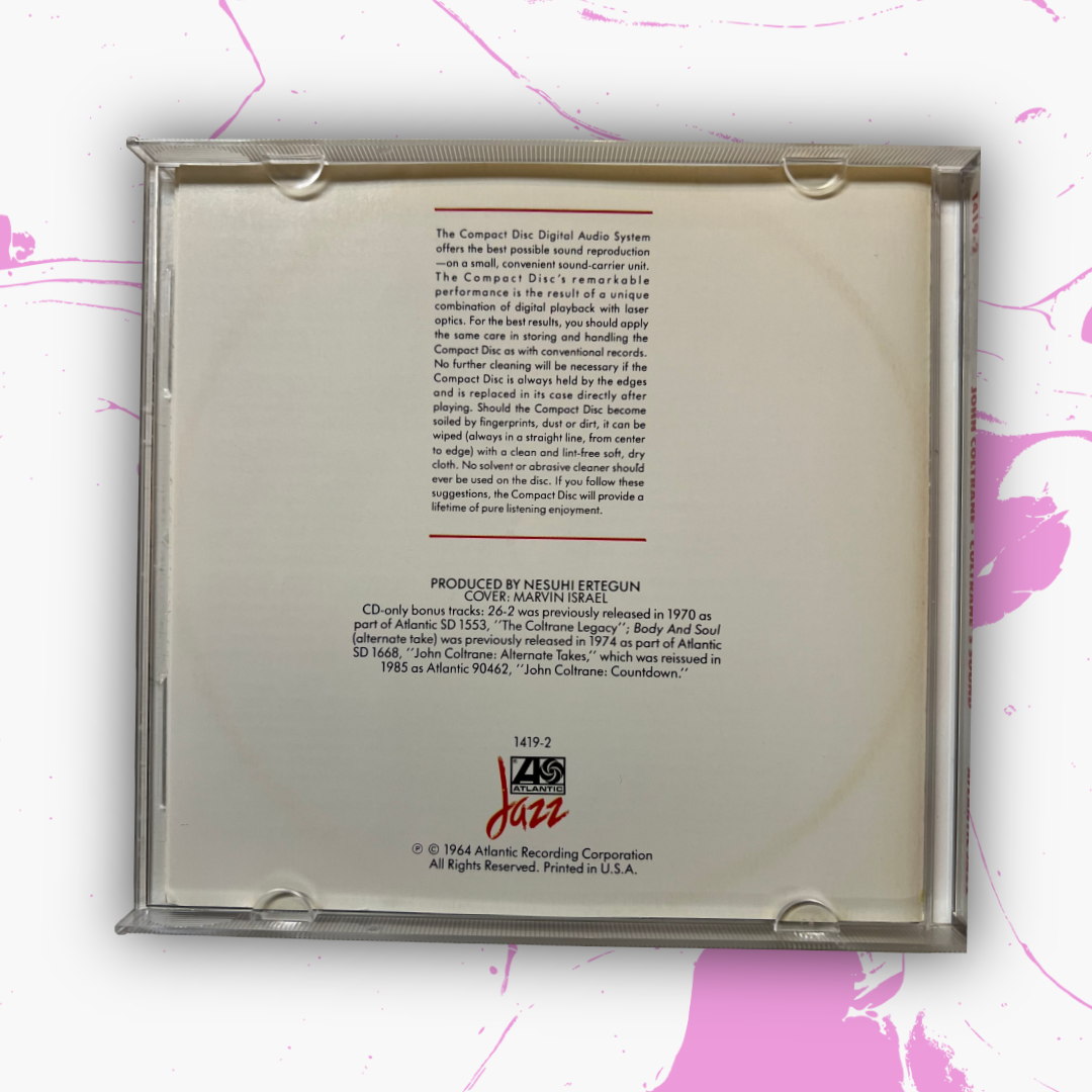 Vintage 1964 John Coltrane 'Coltrane's Sound' CD