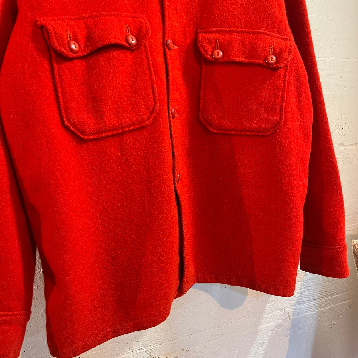 True Vintage 1950's Boy Scouts Of America Official Wool Jacket (Shirt-Jac) - Size 46 (XL) - 100% Wool - Made In USA - Red
