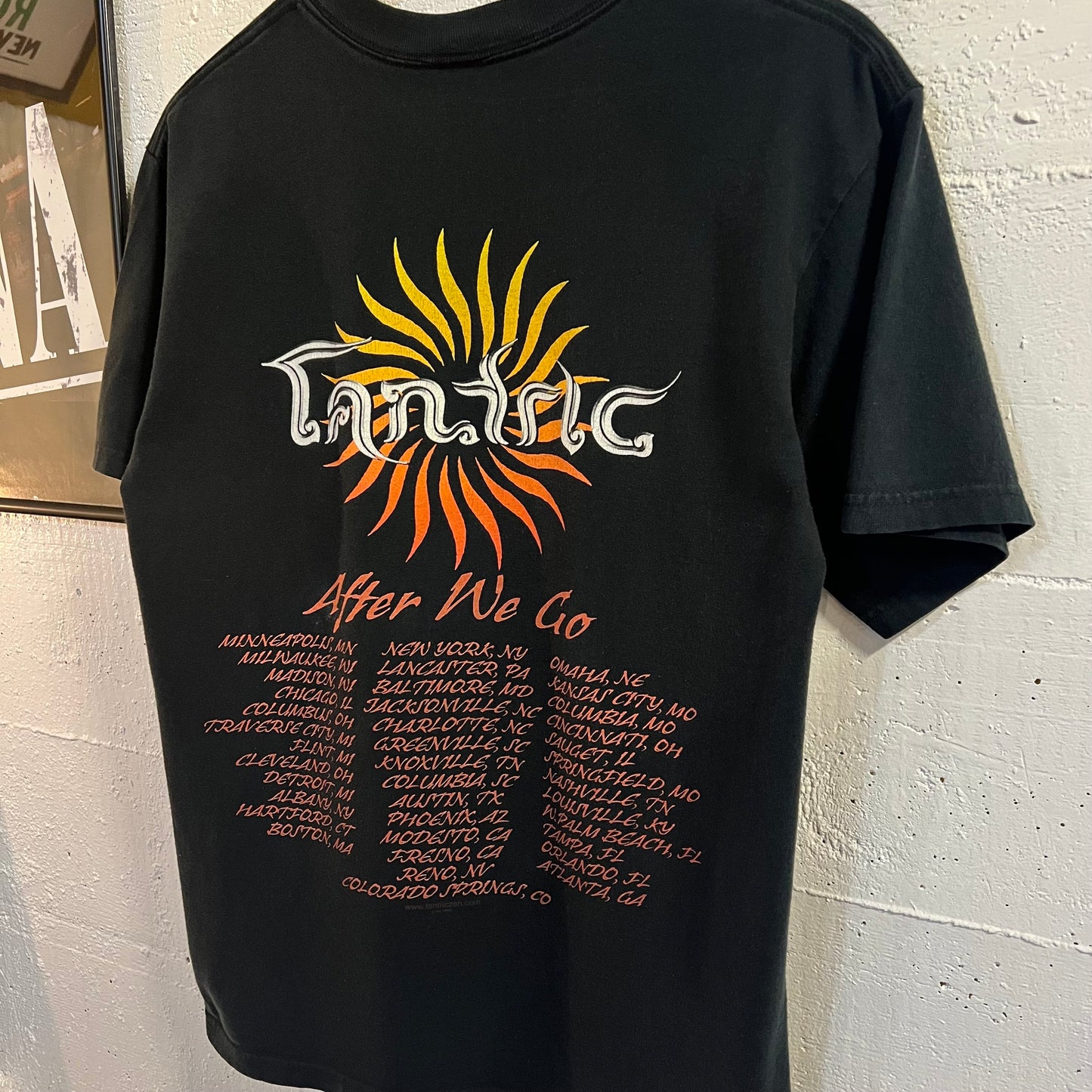 Vintage 2004 Tantric 'After We Go' Double Sided Tour T-Shirt - Size Medium - Black