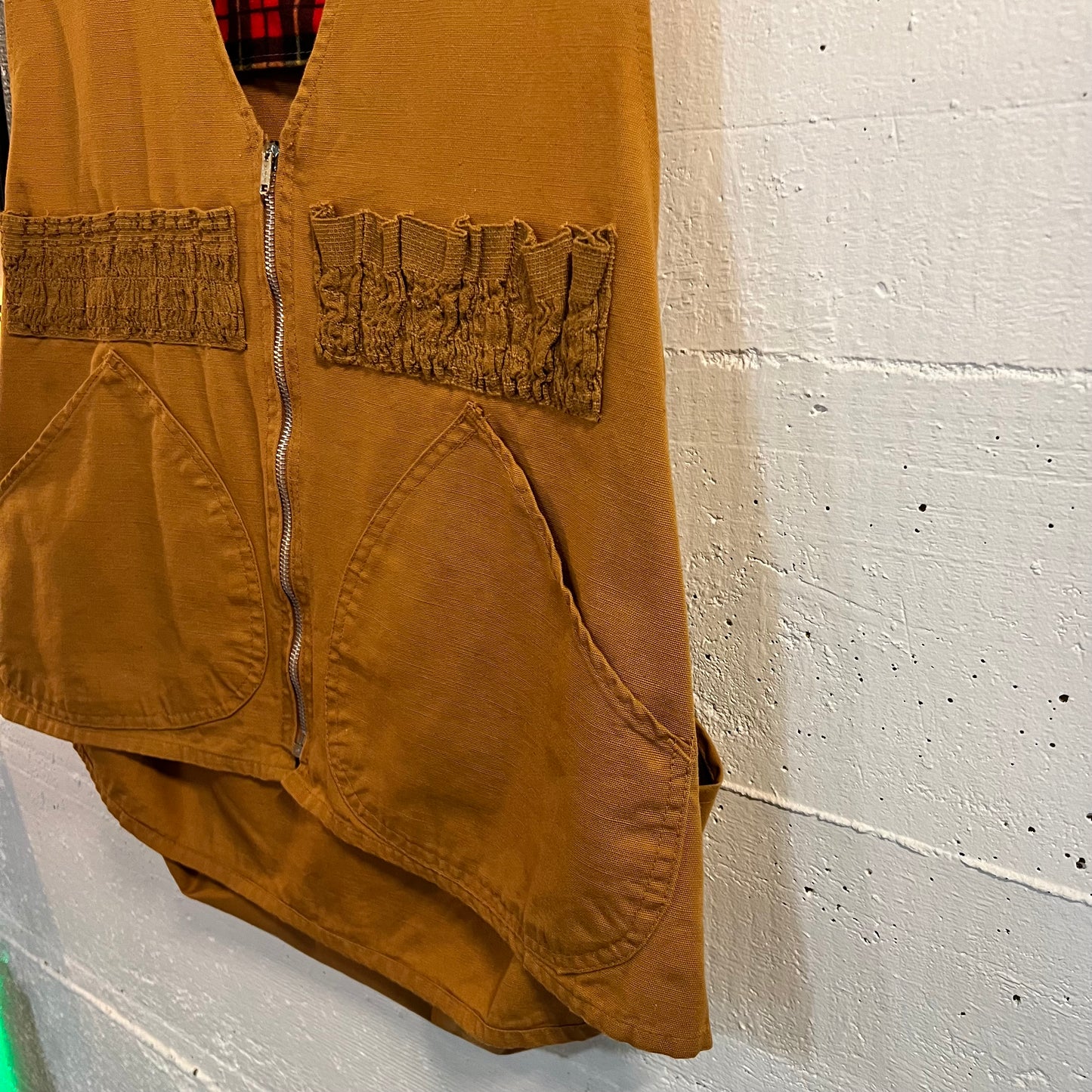 Vintage 1950's Western Field By Montgomery Ward Canvas Hunting Vest - Size Medium - Made In Japan -