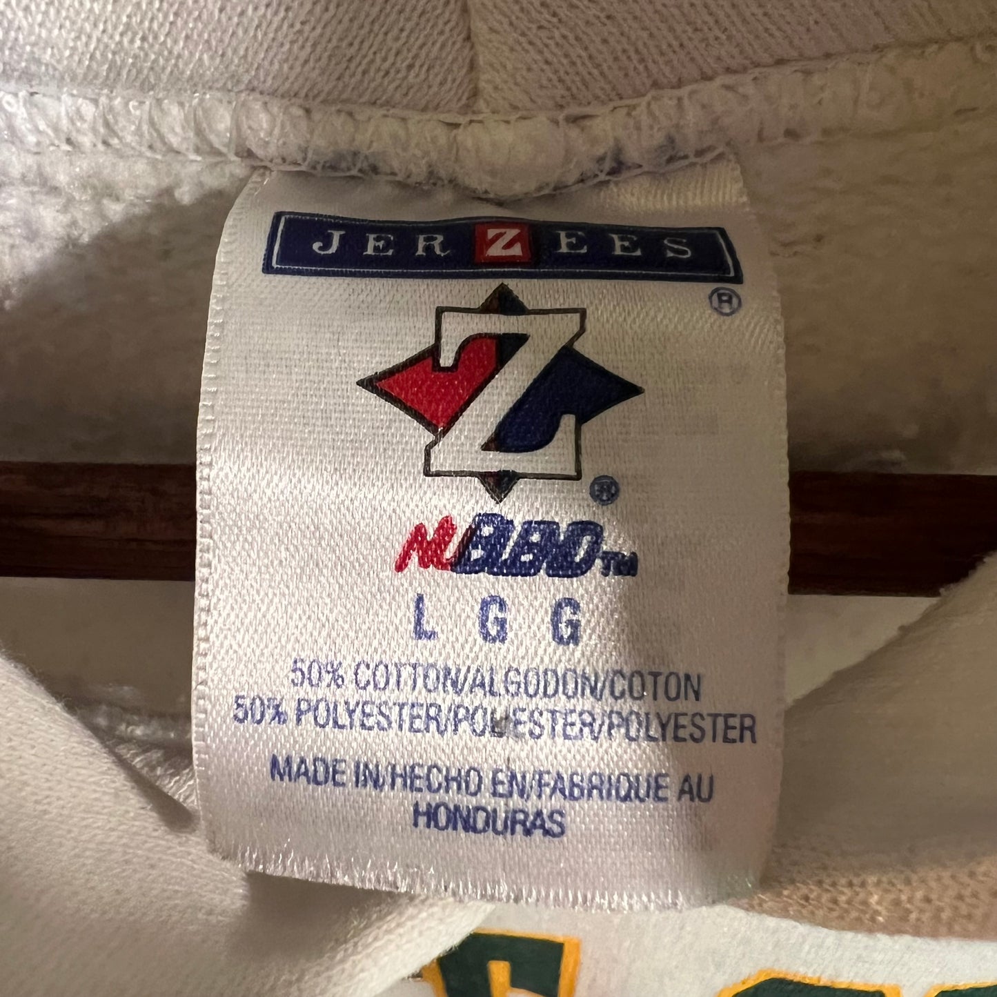 Vintage 2000's Wright State Collegiate Arch Logo Hoodie - Size Large - White/Green/Yellow - Distressed