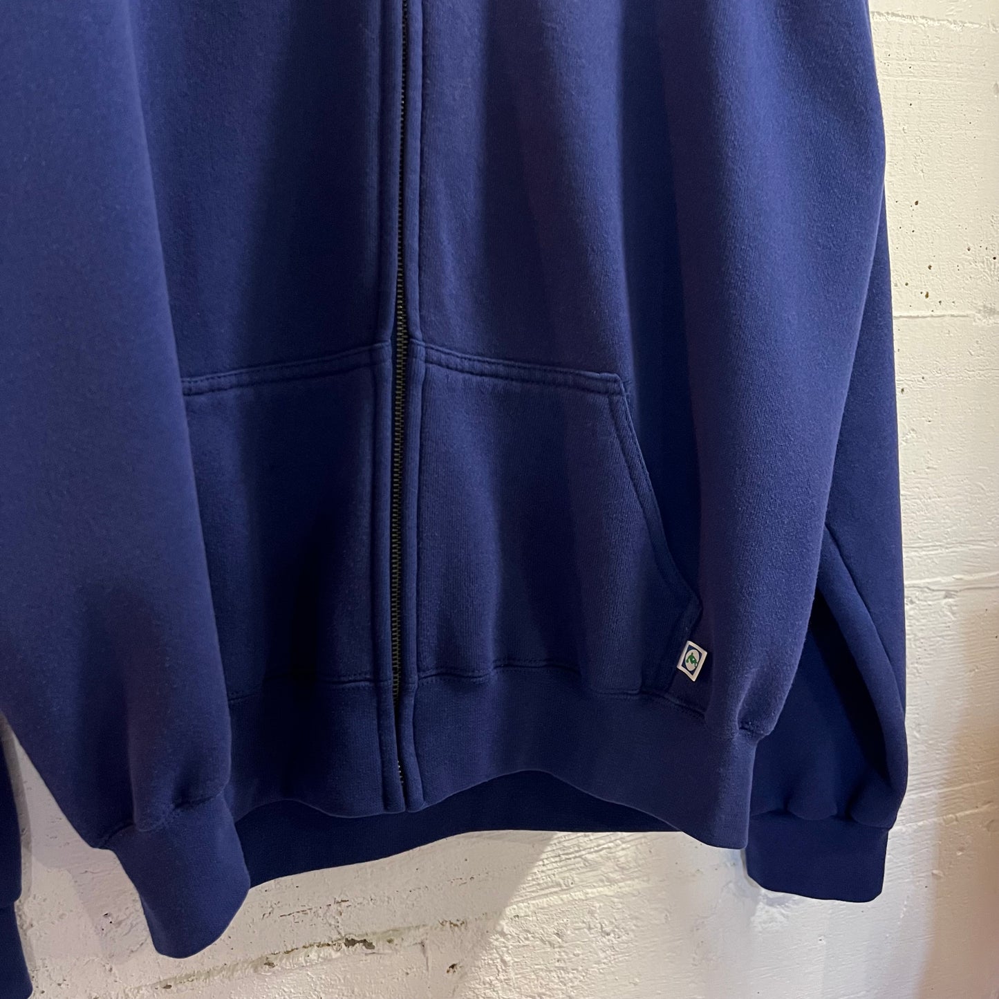 Vintage 90's Homegrown Pop Punk Band Discus Athletic Zip-Up Sweatshirt - Size XL - Made In USA - Navy