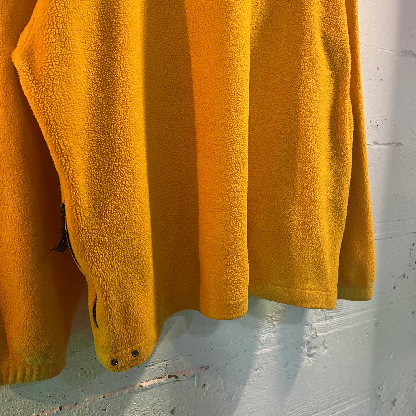 Vintage 90's Eddie Bauer EBTEK Pullover Quarter Zip Fleece Jacket - Size XL - Yellow