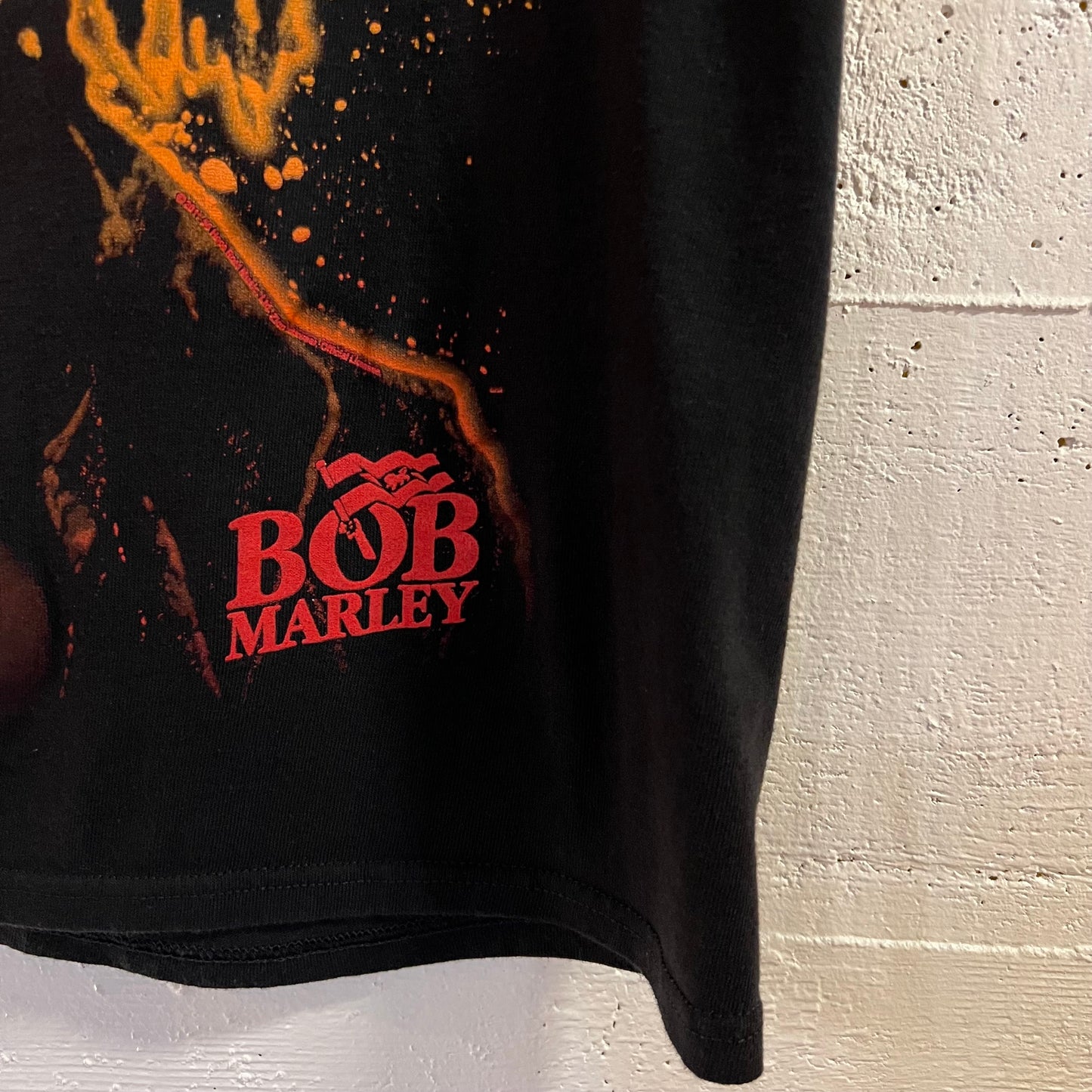 Vintage 90’s Zion Rootswear Bob Marley Large Graphic Baby T-Shirt - Size Small - Made In USA - Black/Multi/Reggae