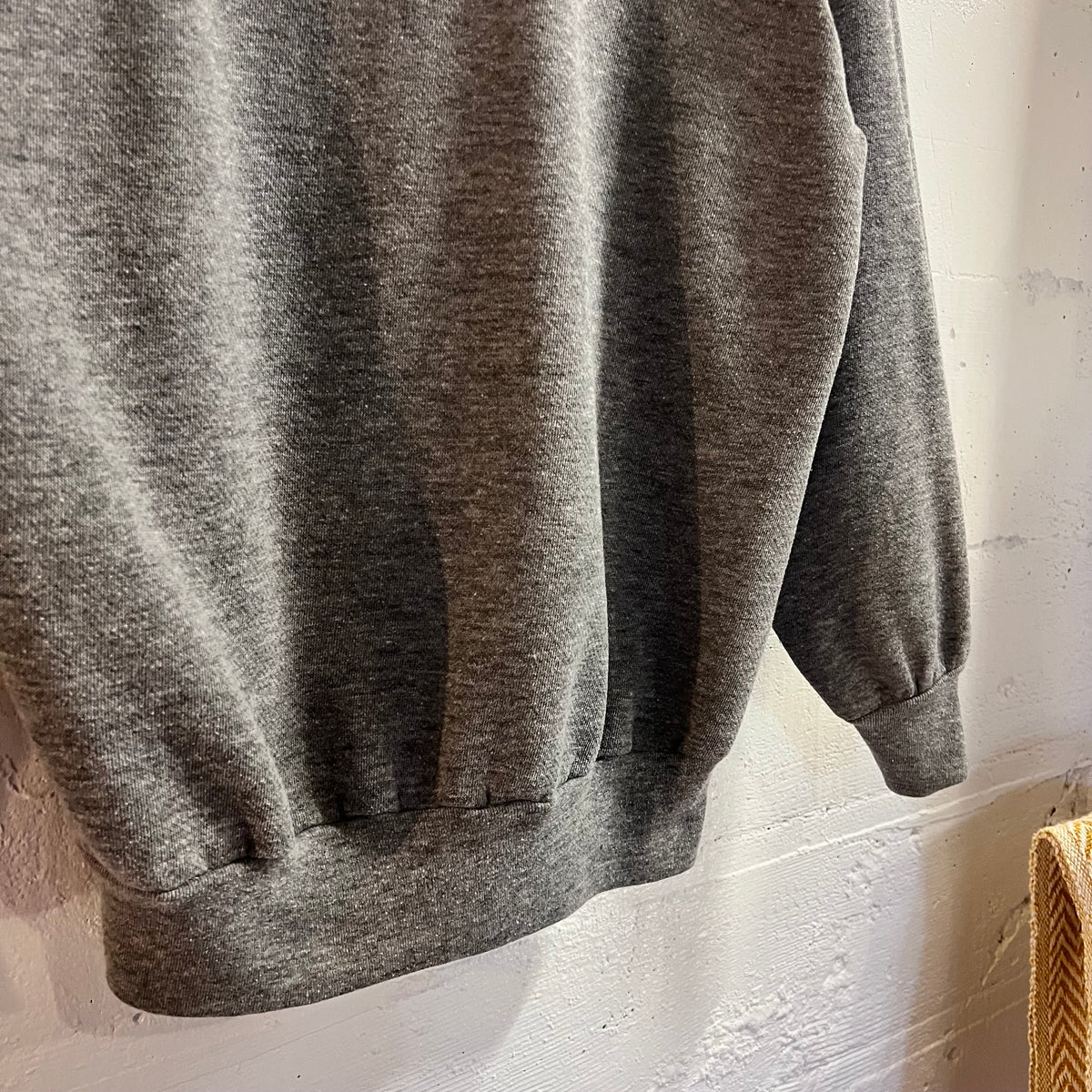 Vintage 80’s Plain & Fancy Farm Raglan Crewneck Sweatshirt - Size Medium - Made In USA - Heather Grey/Multi