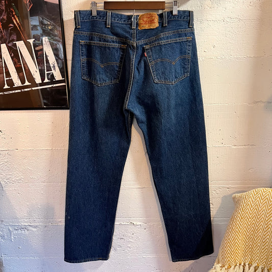 Vintage 90's Levi's 501xx STF One Wash Dark Indigo - Size 36" x 31" -  Made In USA - Dark Indigo - Factory 532