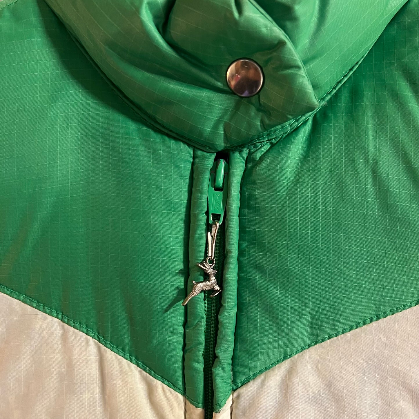 Vintage 70’s Mountain Goat By White Stag Down Puffer Vest - Size Women’s Small - Green/White