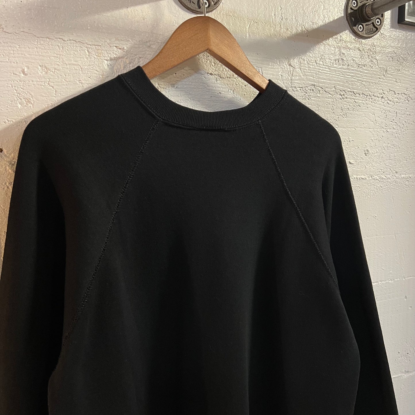 Vintage 1990 Long Beach, WA State Kite Festival Raglan Sleeve Crewneck Sweatshirt - Size Large - Made In USA - Black/White/Multi