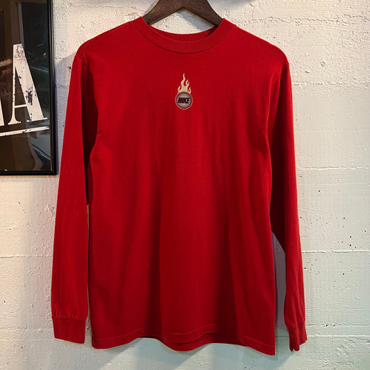 Vintage 90’s Nike Air Y2K Style Long Sleeve T-Shirt - Size Youth Large - Red/Multi