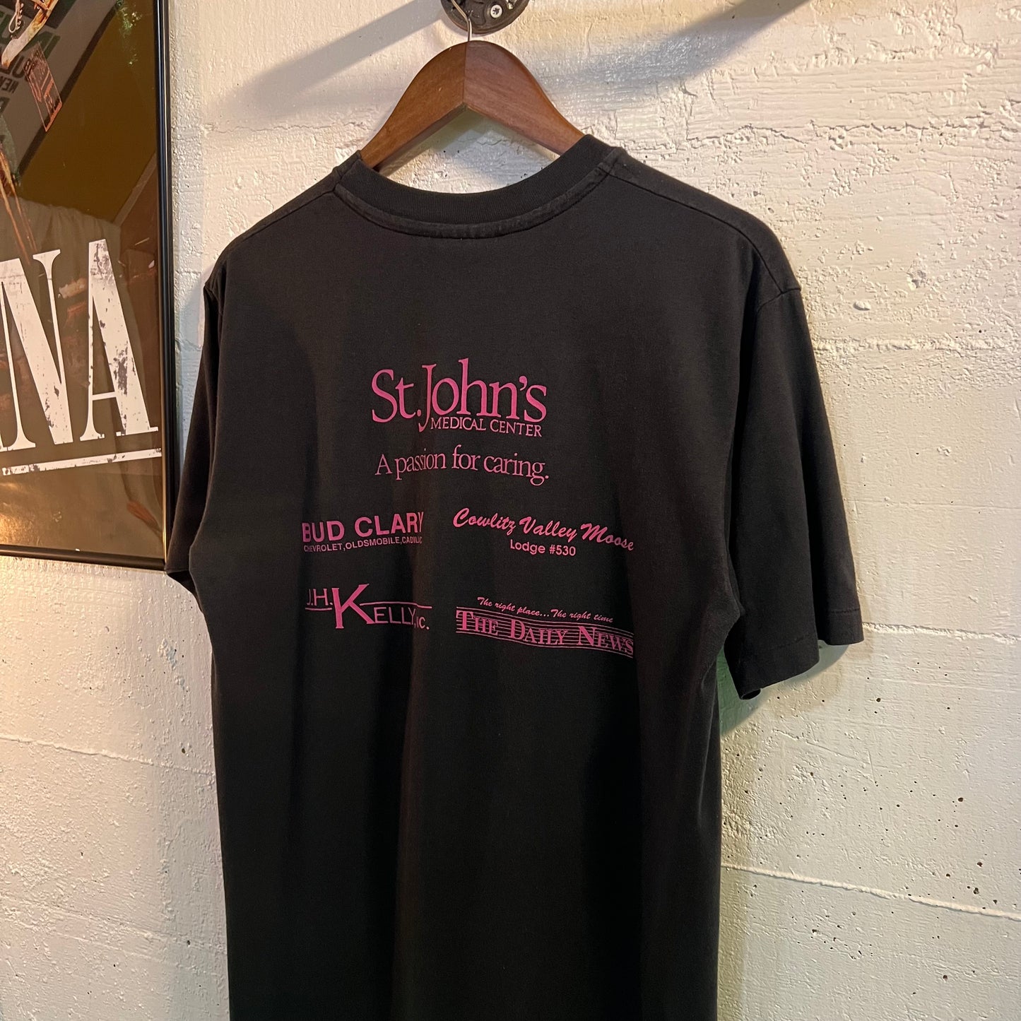 Vintage 90's American Cancer Society Marathon Single Stitch T-Shirt - Size Large - Made In USA - Black