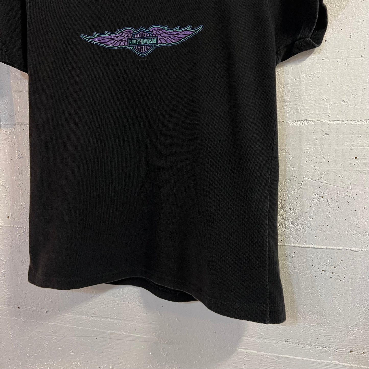 Vintage 2000 Harley Davidson Womens Baby Tee - Size Small - Black/Purple