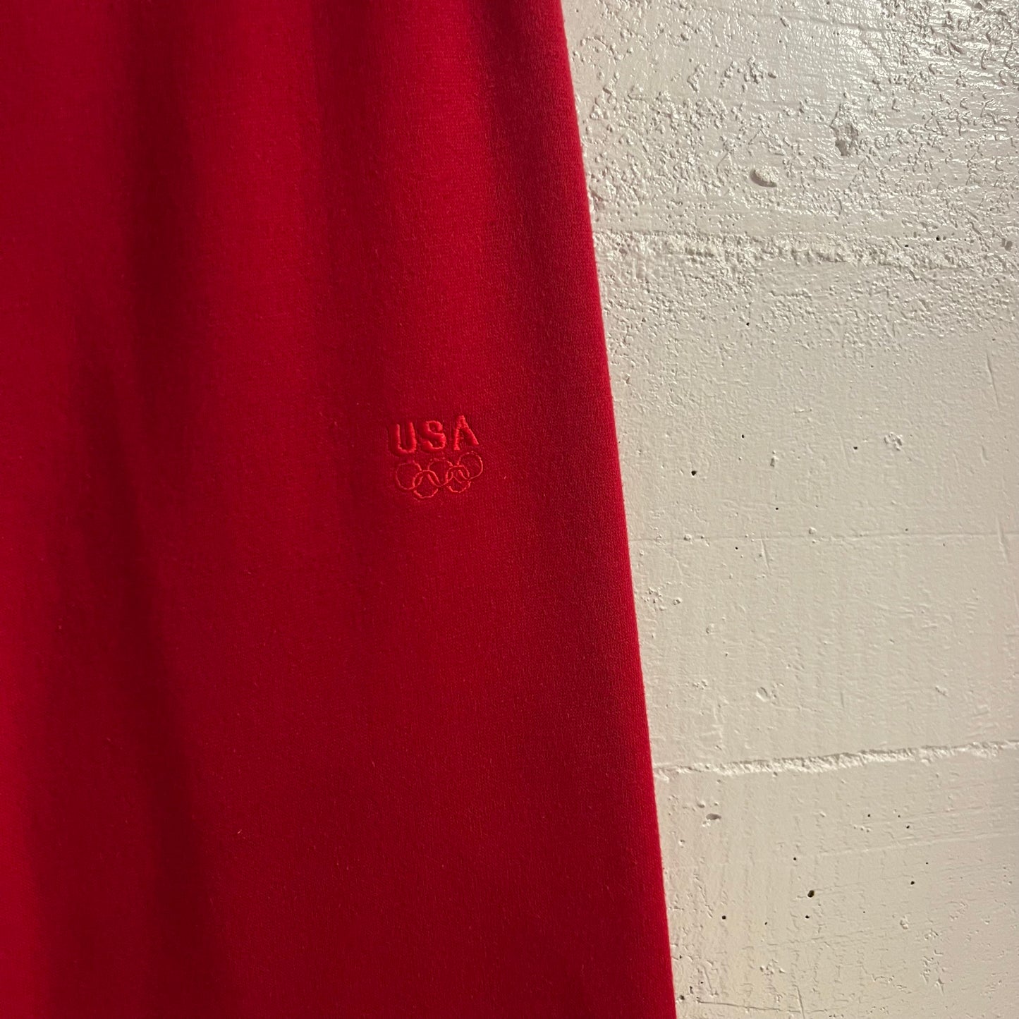 Vintage 90's JCPenney U.S. Olympics Cotton Blend Sweatpants - Size Medium - Made In USA - Red