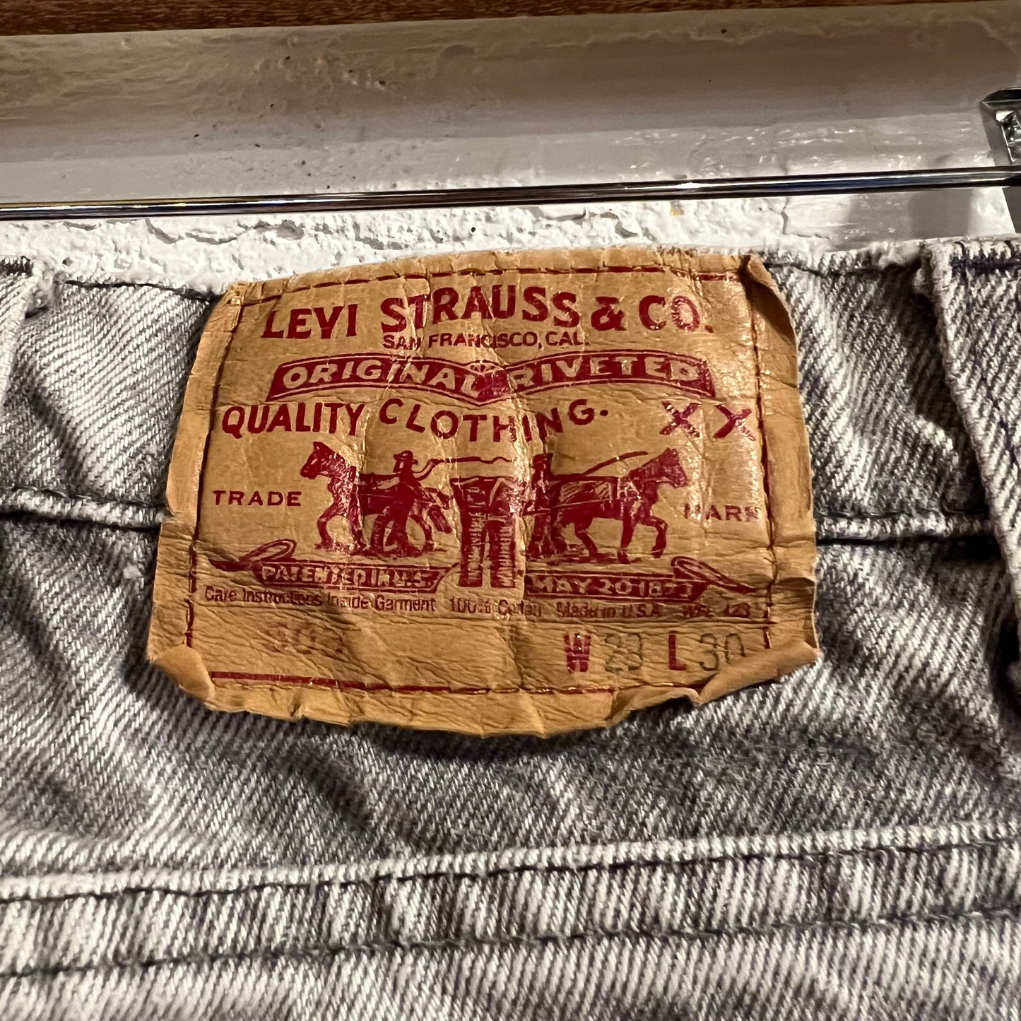 Vintage 90's Levi's 506 Acid Wash Straight Leg Denim Jean - Size 28" x 29.5" - Made In USA
